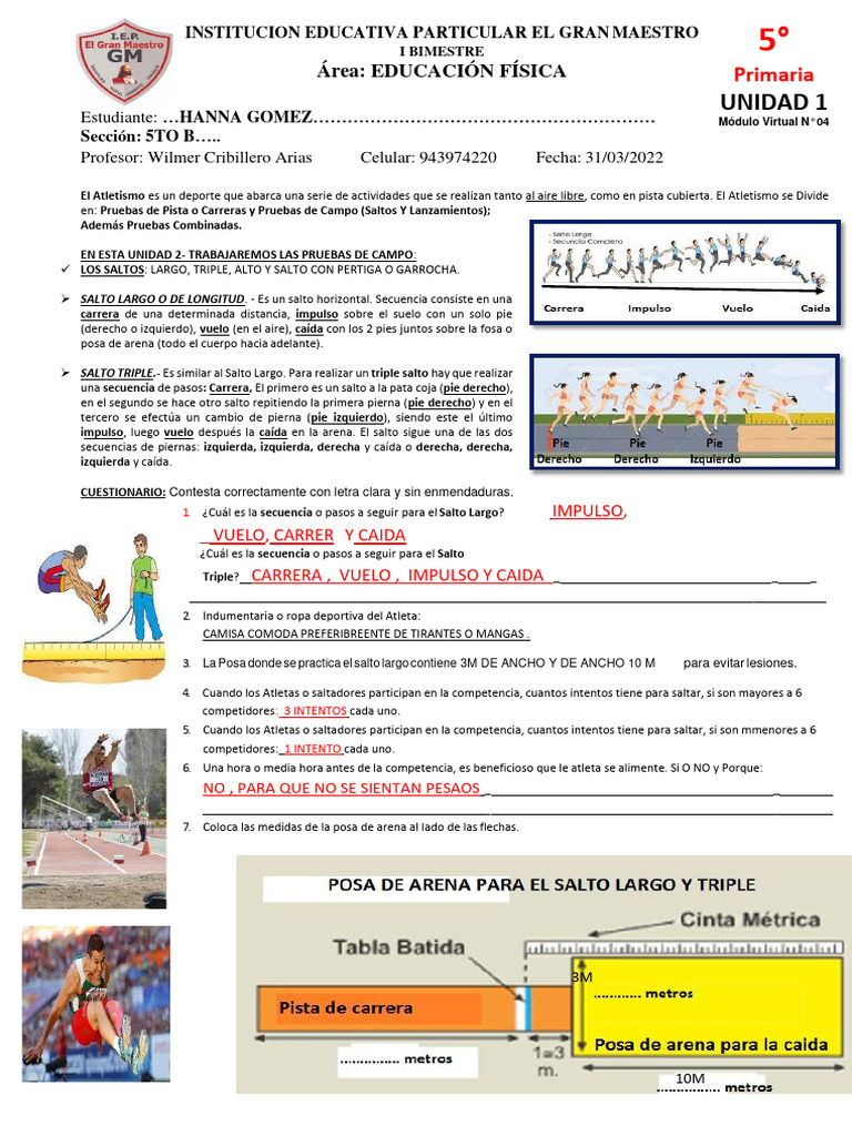 Fisica 04 | PDF | Deporte del atletismo | Juegos de habilidad física