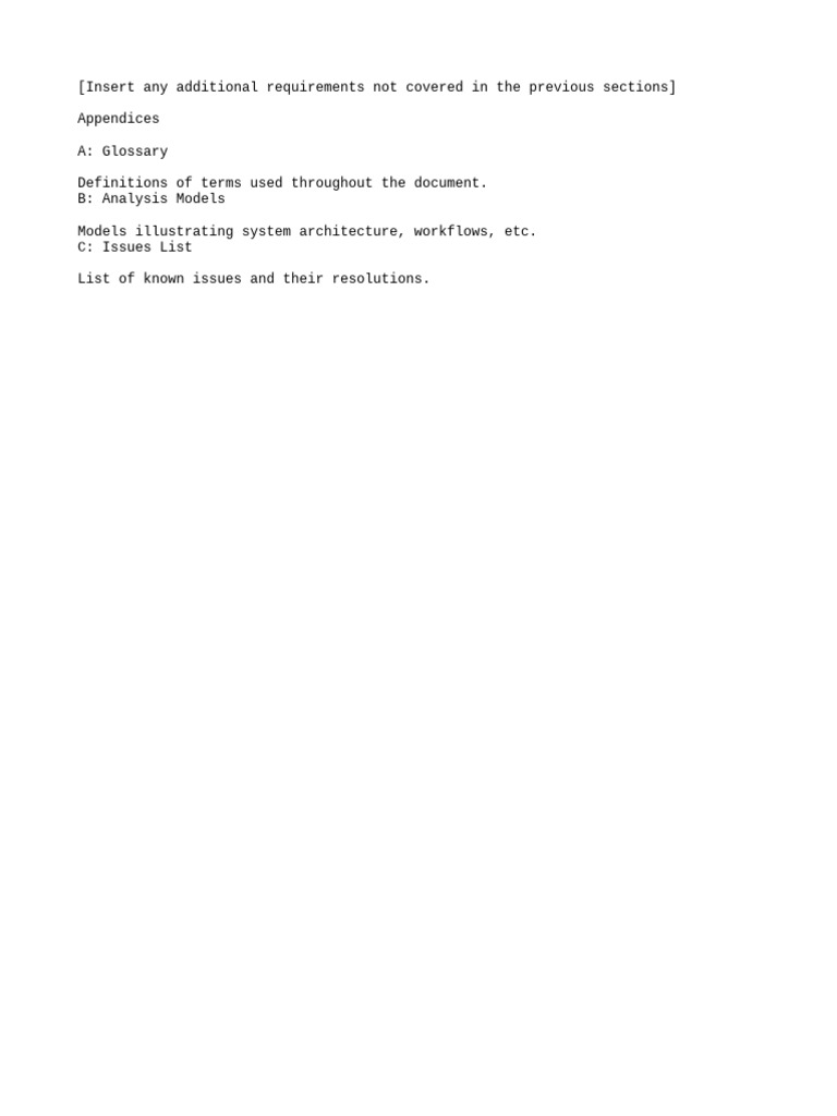 Document Appendices Overview | PDF | Computers