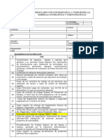 Formulario Unico de Requisitos A Cumplir Por Las Empresas Contratistas y Subcontratistas