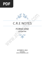 Cre Notes - Form One