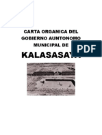 Carta Organica Del Gobierno Auntonomo Municipal de Kalasasaya