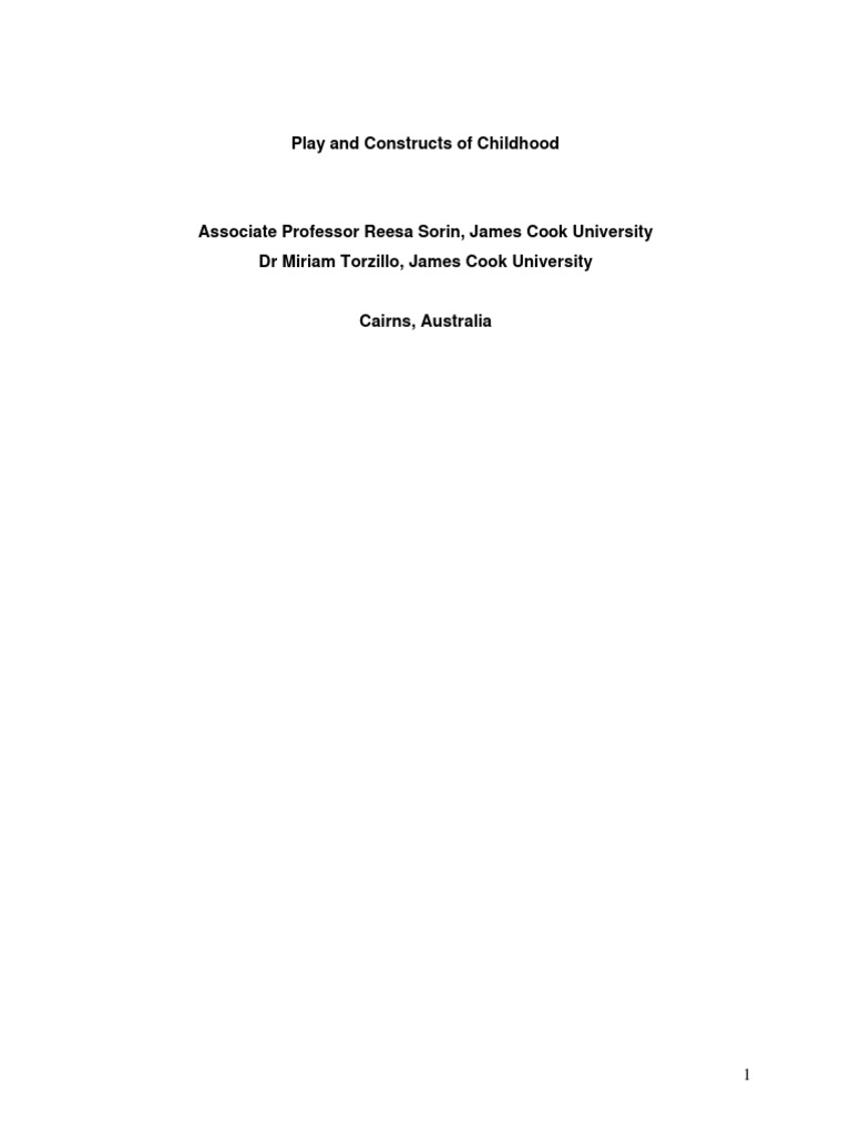 Understanding Protected Play in Childhood | PDF | Behavioural Sciences
