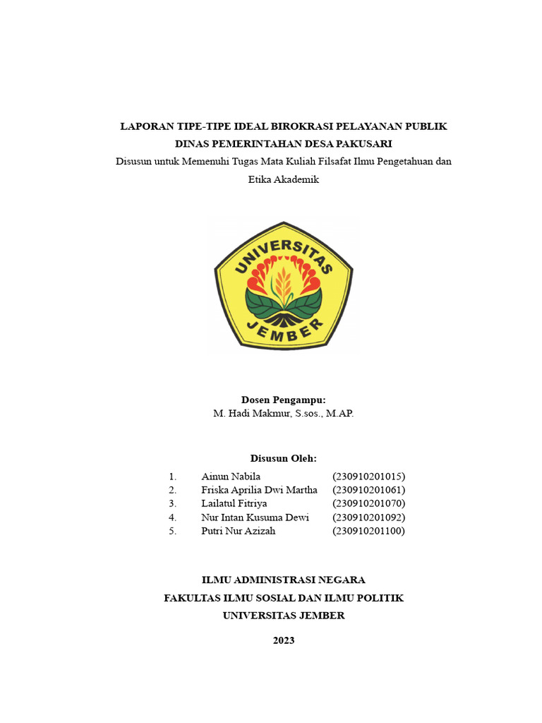 Kriteria birokrasi menurut max weber pdf