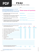 PSQI English Including Scoring