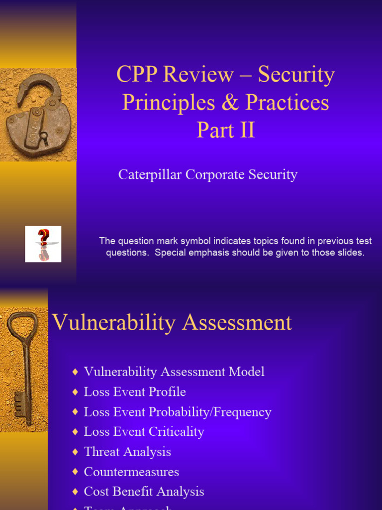 CPP Review - Security Principles & Practices Part 2 2007 | PDF ...