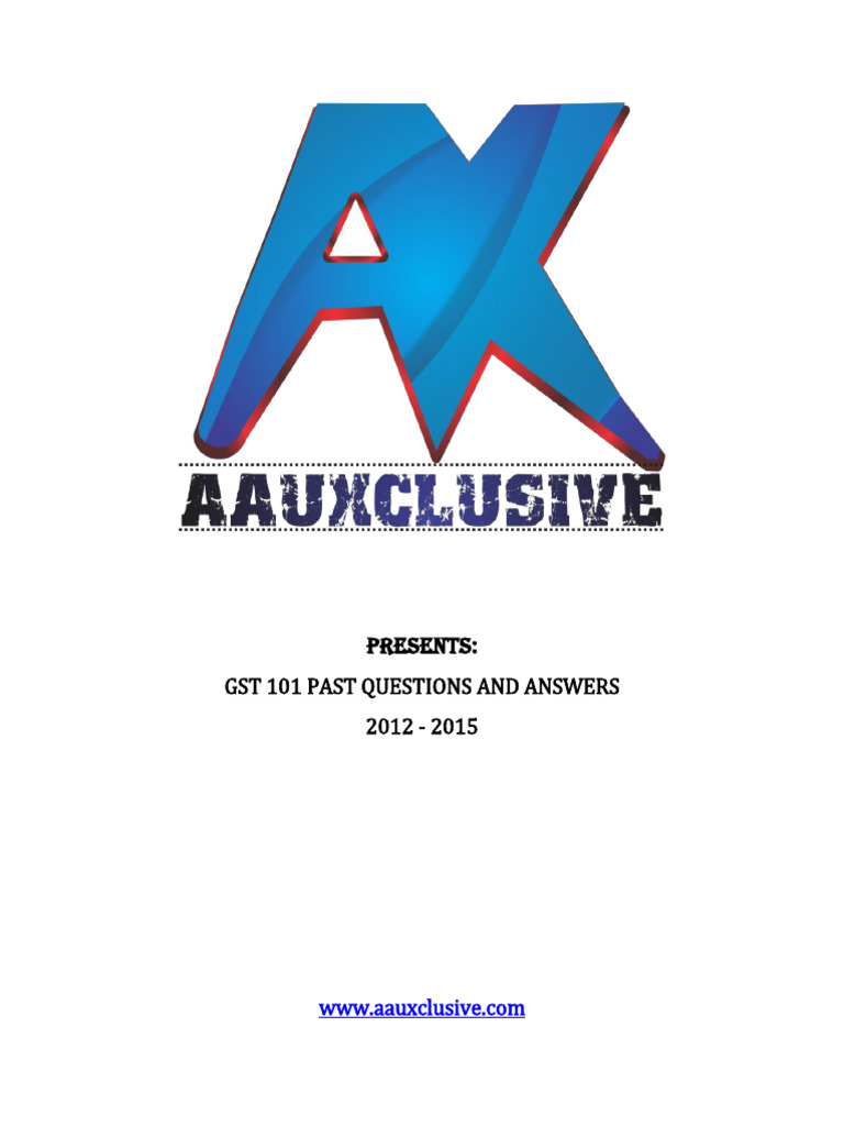 Gst101 Pdf Sentence Linguistics Question