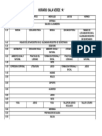 Horario Sala Verde Curricular y Extracurricular