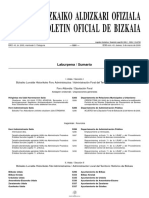 Bizkaiko Aldizkari Ofiziala Boletin Oficial de Bizkaia: Laburpena / Sumario