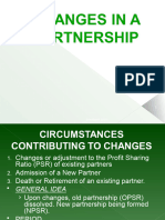 Changes in A Partnership