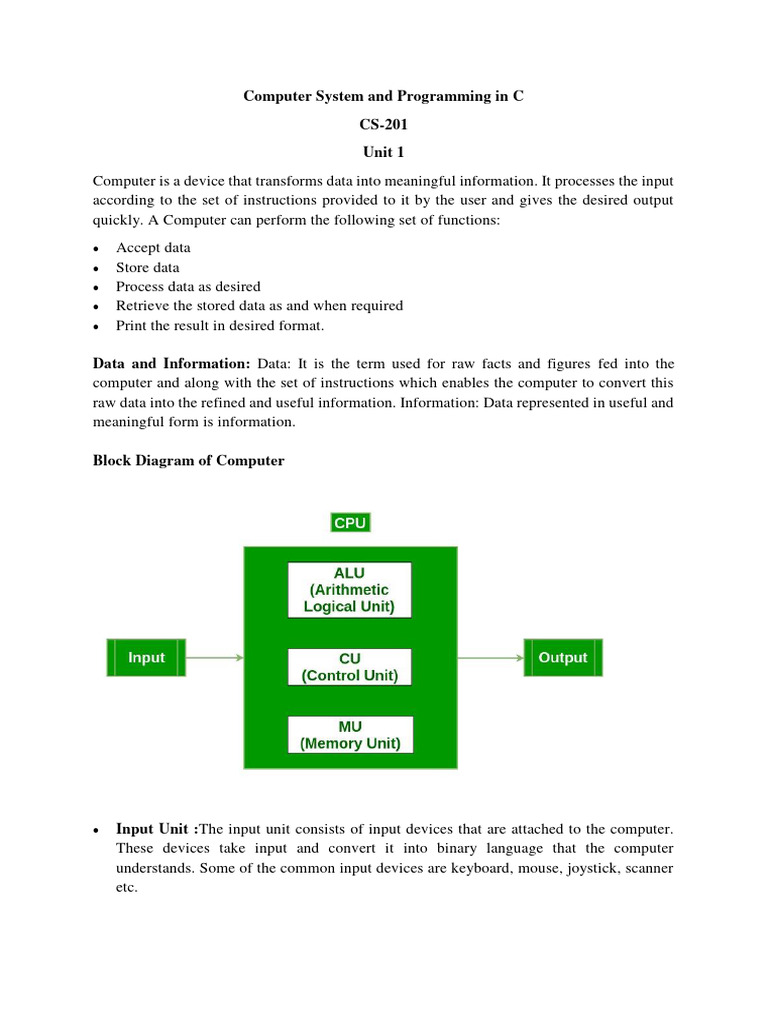 Introduction to Computer Systems and C Programming | PDF | Operating ...