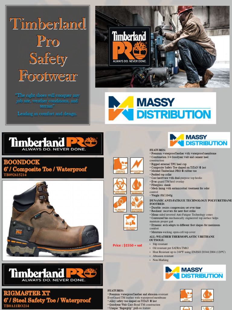 Timberland Pro Safety Footwear Overview | PDF | Shoe | Foot