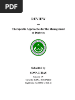 REVIEW On Therapeutic Approaches For Diabetes Management