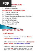 Distinguishing Qualities of Islam