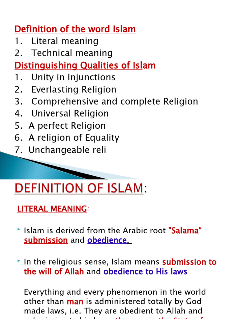 Understanding the Definition of Islam | PDF | Prophets And Messengers ...