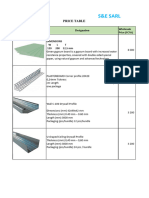 Bordereaux de Prix S Et E 11