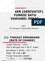 Turunan Fungsi Satu Variabel Bebas Dan Optimasinya 2022