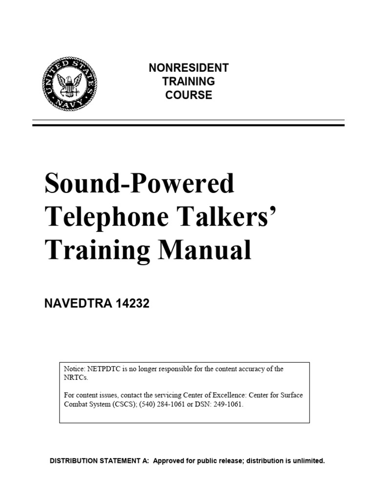 Sound-Powered Telephone Training Manual | PDF | Telephone | Compass
