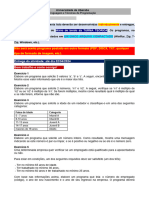 Lista de Exercicios 1 - Linguagem e Tecnicas de Programacao