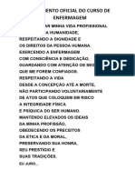 Juramento Oficial Do Curso de Enfermagem 2023