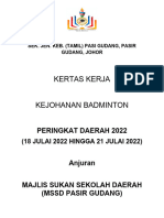 Kertas Kerja Badminton MSSD 2022