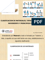 Clasificación de Materiales, Tipos de Movimiento y Pilares Del Manejo de Materiales