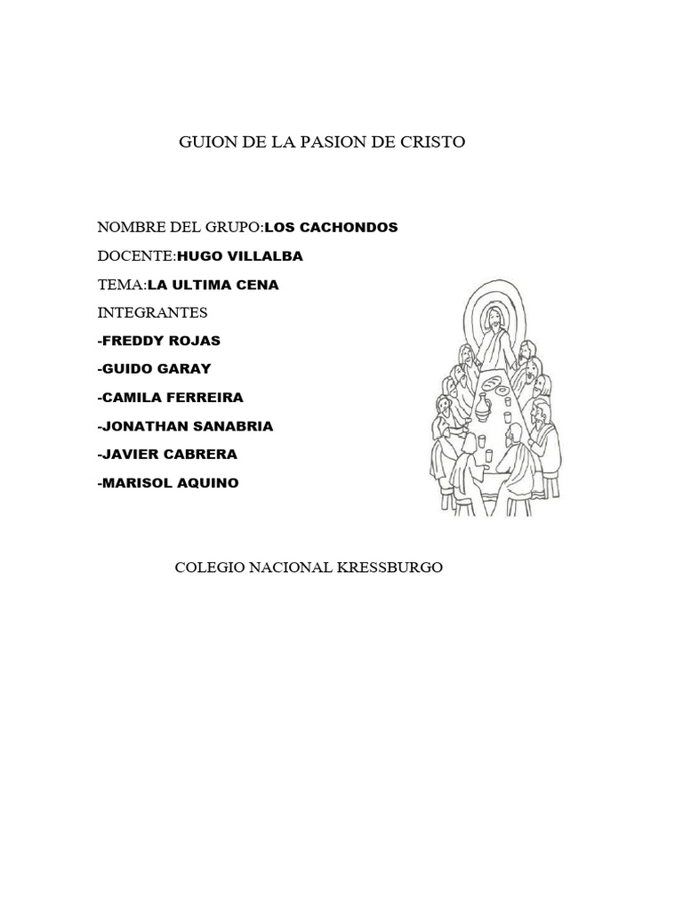 Guion de La Pasion de Cristo | PDF