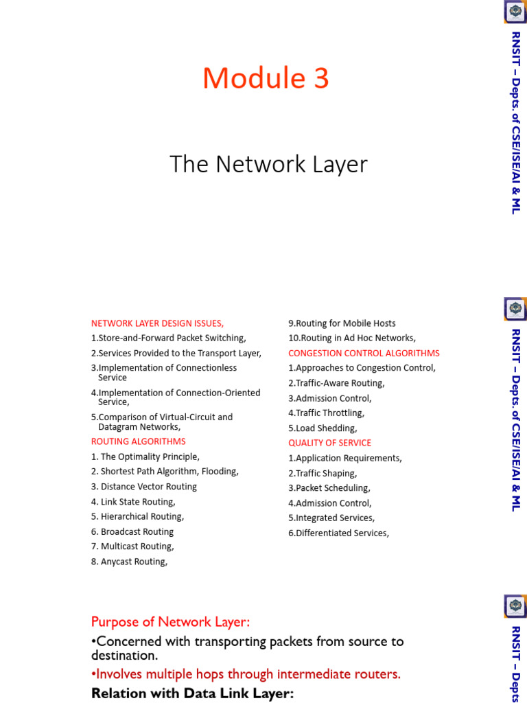 Network Layer Design and Routing Algorithms | PDF | Routing | Computer ...