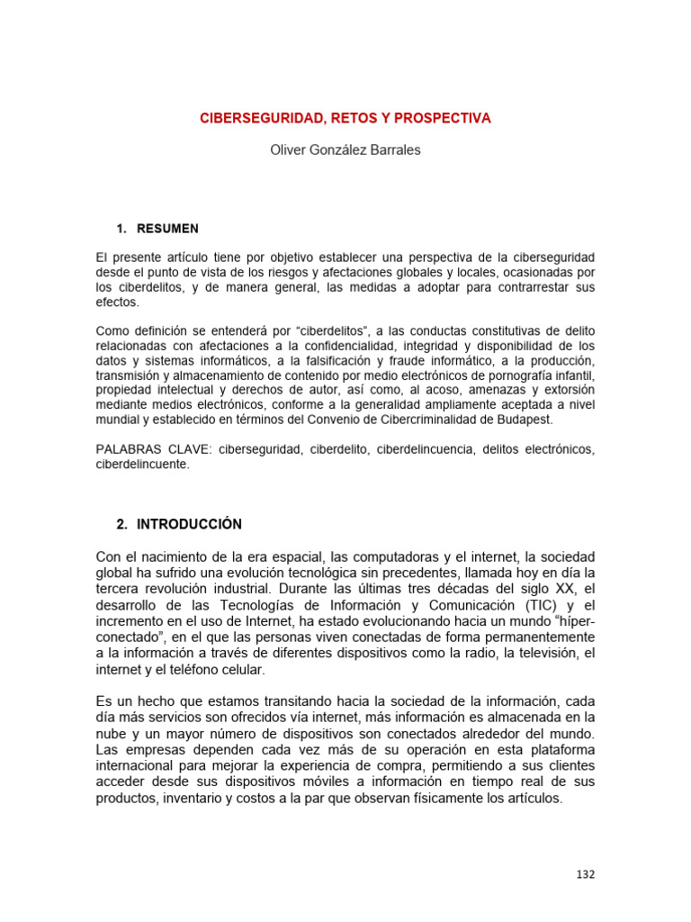 Ciberseguridad Retos Y Prospectiva Pdf Cibercrimen La Seguridad