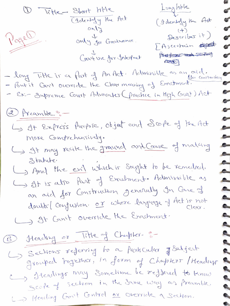 Internal Aid Of Interpretation Of Statutes