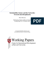 Bursztyn - Sustainability Science and The University - Towards Interdisciplinarity