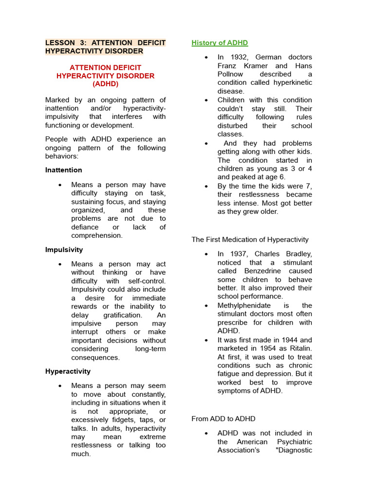 Understanding ADHD: Symptoms & Types | PDF | Attention Deficit ...
