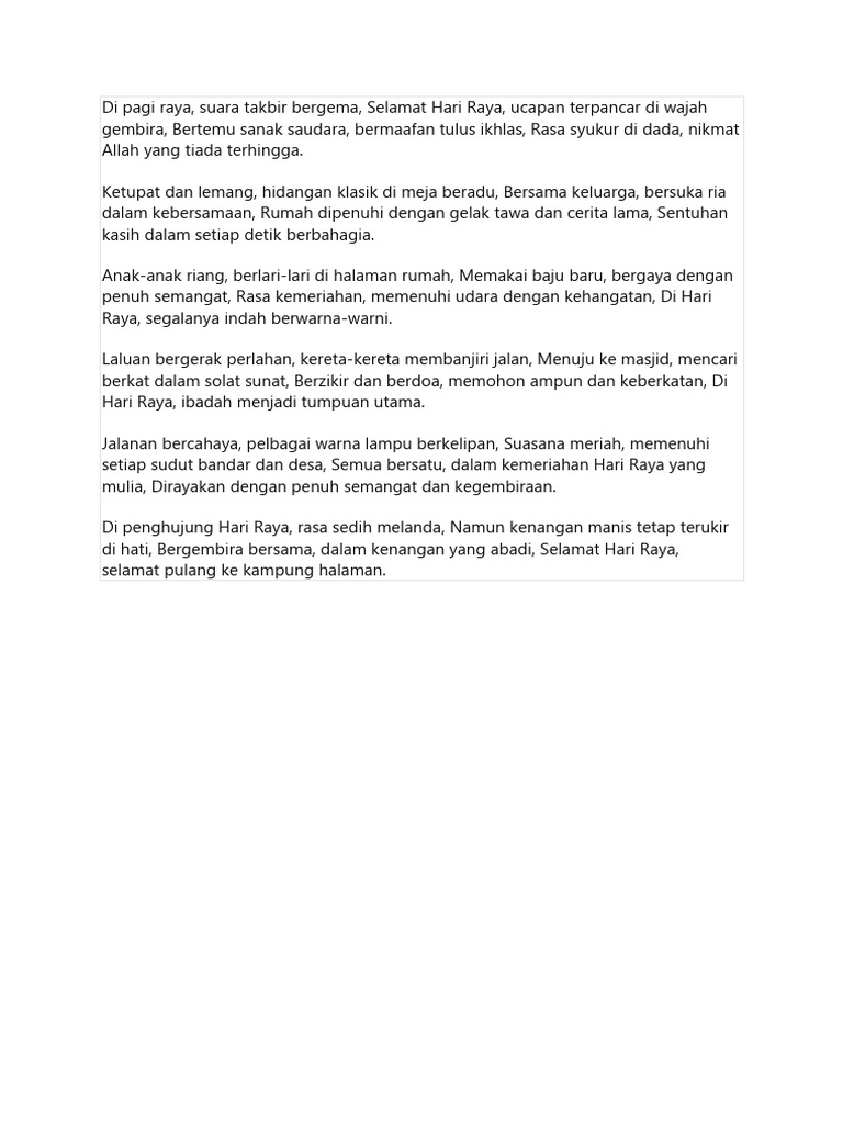 Pantun hari raya enam rangkap pdf