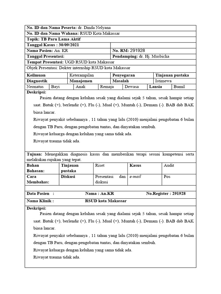 TB Paru Lama Aktif | PDF