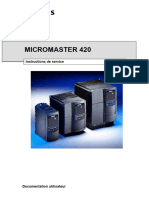 MICROMASTER 420. Instructions de Service. Documentation Utilisateur