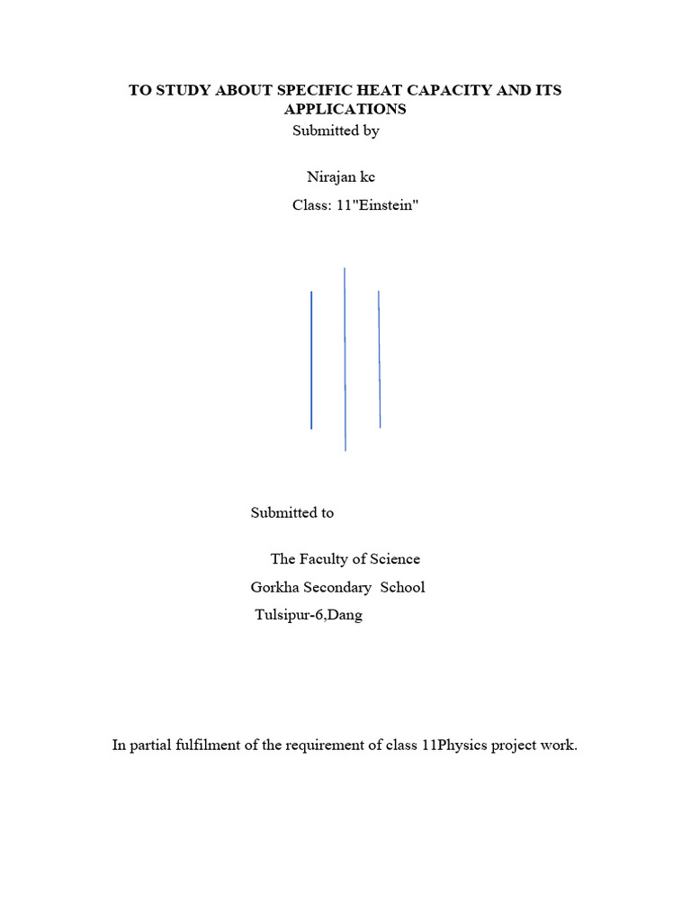 Physics Project Work | PDF | Heat | Temperature
