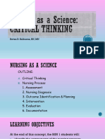 10 Nursing As A Science - Critical Thinking - 0