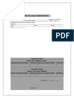 Declaração Opção Vale Transporte