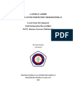 Laporan Akhir Magang Studi Independen Bersertifikat Rio Imam Pradana 2101402010 Local Game Development