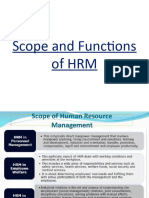 Scope and Functions of HRM