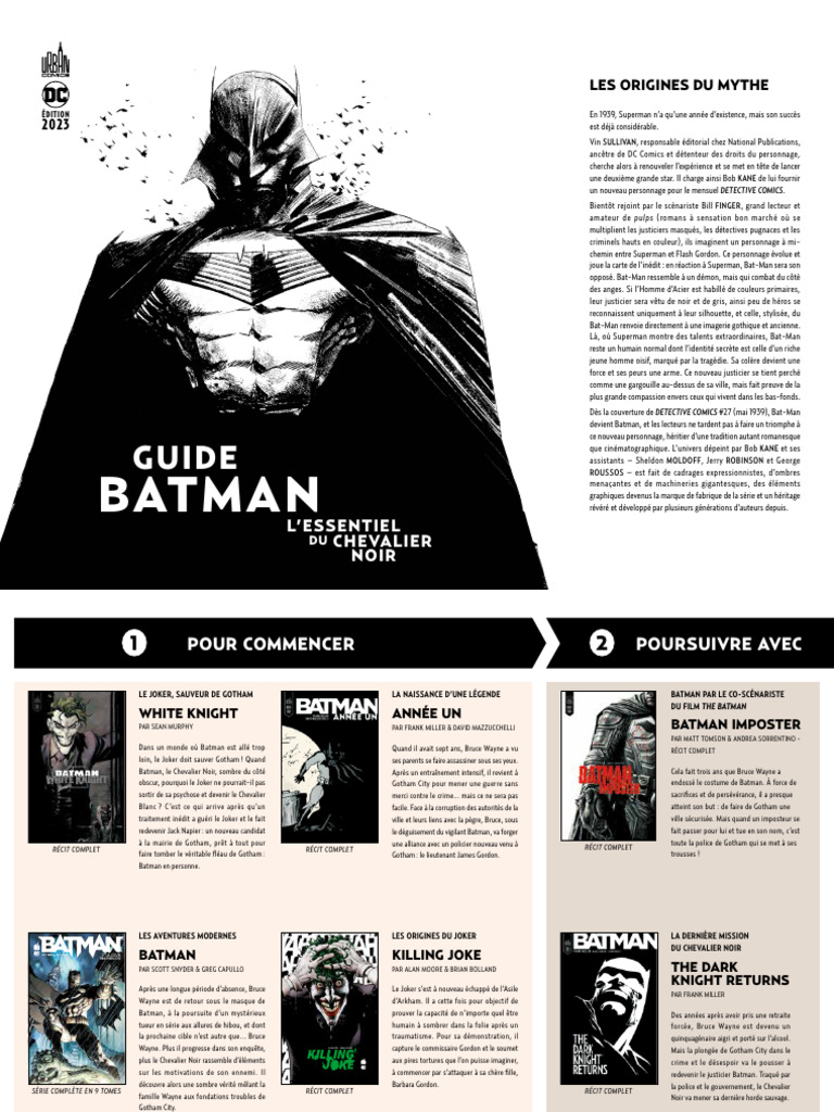 Guide BATMAN 2023 WEB | PDF | Homme chauve-souris | BD