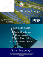 Applications of Solar Energy - 3
