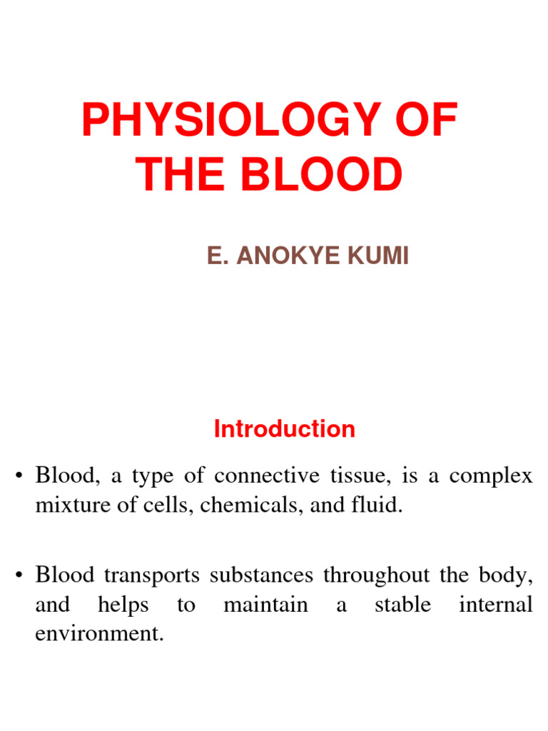 Blood Physiology Pdf Blood Hemoglobin