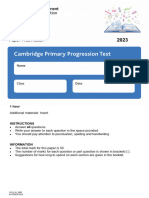 Stage - 3 - English - Paper - 1 - Progression Test, 2023, Past Paper - Q