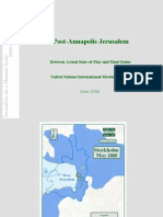 Post-Annapolis Jerusalem: Between Actual State-of-Play and Final Status