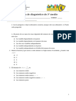 Prueba de Diagnostico de 3 Medio