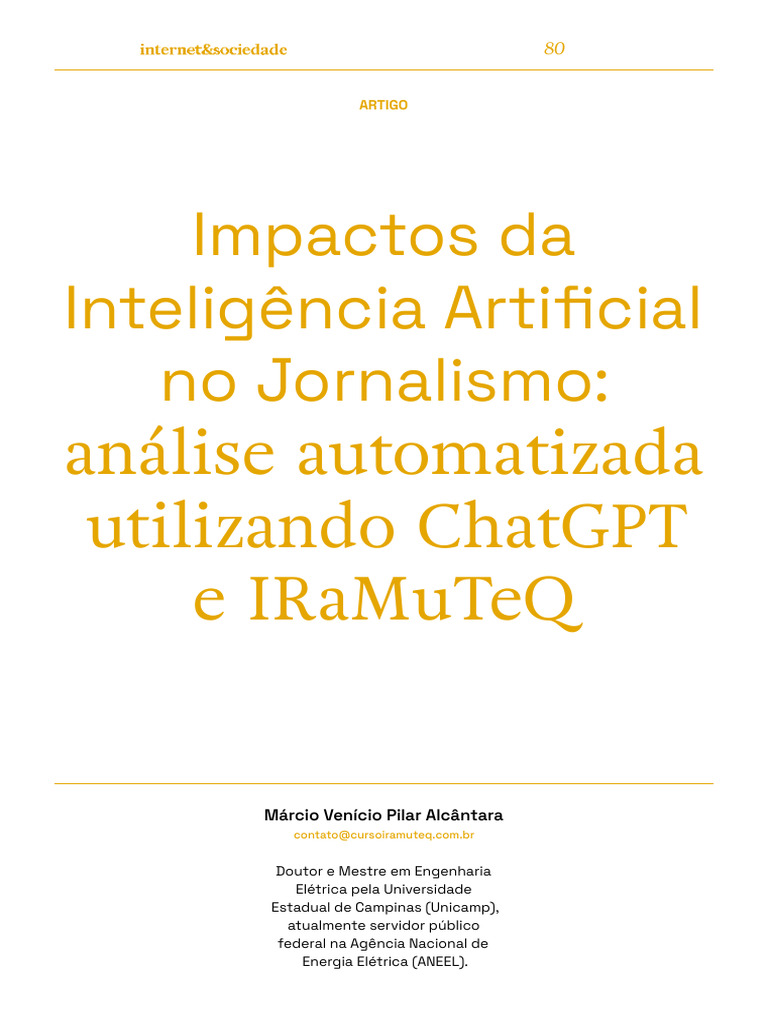 Impactos da IA no Jornalismo: Análise | PDF | Inteligência artificial ...