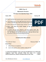 CBSE Class 12 Informatics Practices Question Paper 2011 With Solutions