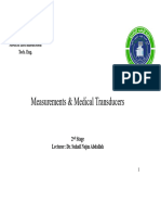 Measurements & Medical Transducers: Al-Rasheed University College Medical Instrumentation Tech. Eng