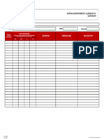 Historial de Mantenimiento, Calibración Yo Calificación