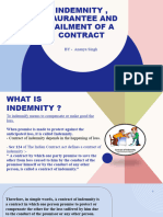 Indemnity, Gaurantee of A Contract